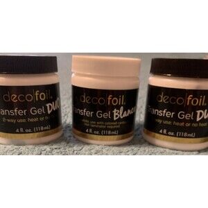 2 Deco Foil Transfer Gel DUO 2-way Use  Heat or No Heat & Blanco 4 oz